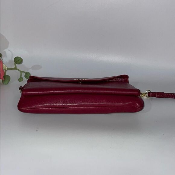 LODIS Women's Red Leather Clutch - Picture 7 of 10